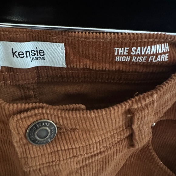 Kensie Savannah High Rise Flare Corduroy Pants Size 8 - Picture 2 of 2